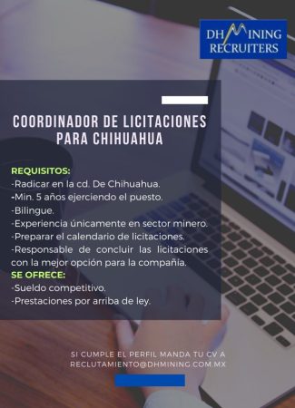 VACANTES CHIHUAHUA - COORDINADOR DE LICITACIONES