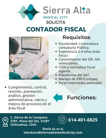 VACANTES CHIHUAHUA - CHIHUAHUA - CONTADOR FISCAL