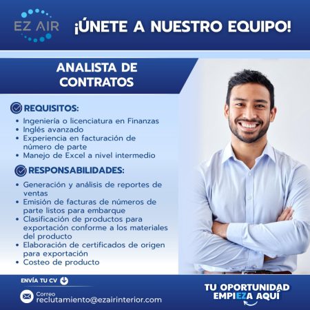 VACANTES CHIHUAHUA - CHIHUAHUA - MAQUILA - ANALISTA DE CONTRATOS