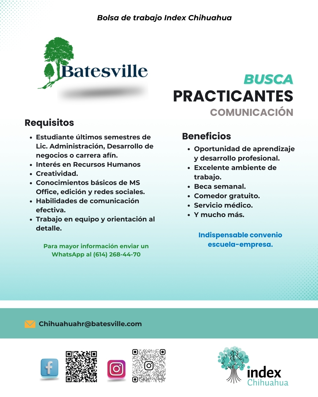 VACANTES CHIHUAHUA - CUU - MAQUILADORA - PRACTICANTES