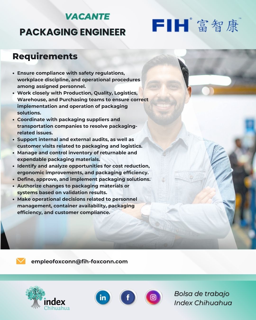 VACANTES CHIHUAHUA - CHIHUAHUA - MAQUILA - PACKAGING ENGINEER