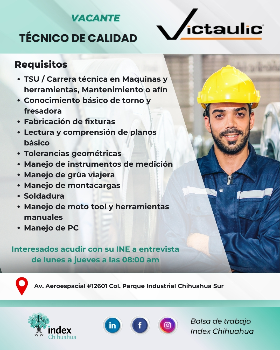VACANTES CHIHUAHUA - CHIHUAHUA - MAQUILA - TECNICO DE CALIDAD
