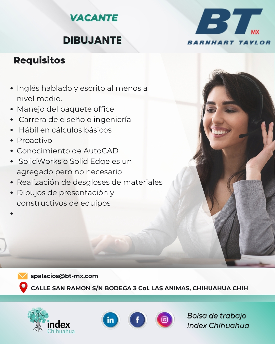 VACANTES CHIHUAHUA - CUU - MAQUILADORA - DIBUJANTE